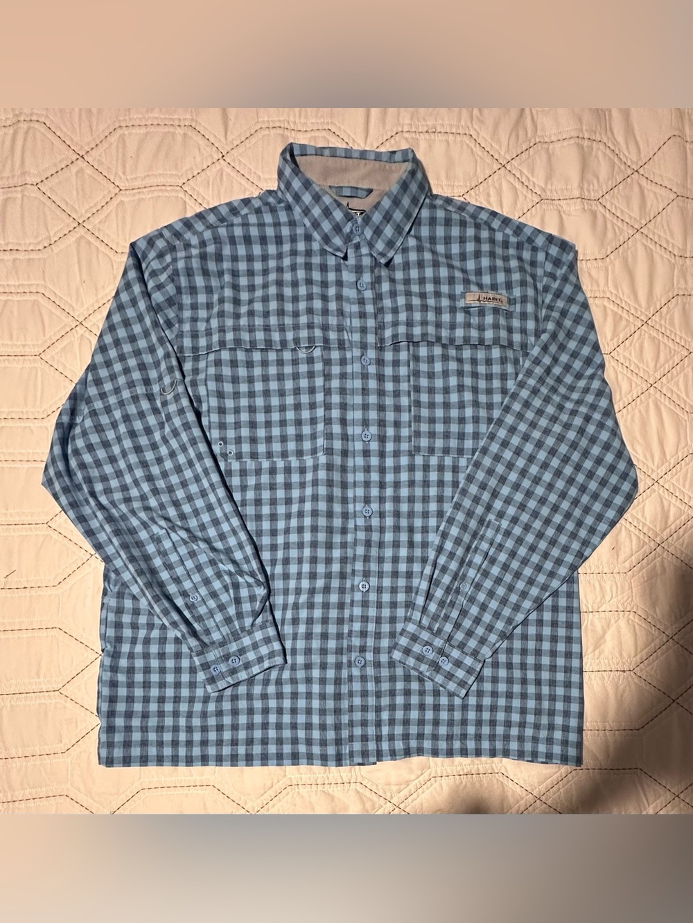 HABIT Men's Long Sleeve Fishing Shirt With Vents, Bundle of 3 - Picture 6 of 11